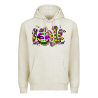 Oatmeal Heather mardi gras love lips Premium Hoodie - CowGirlArtShop