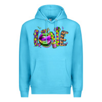 Ocean Blue mardi gras love lips Premium Hoodie - CowGirlArtShop