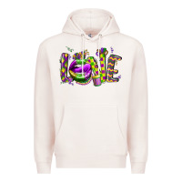 Pale Pink mardi gras love lips Premium Hoodie - CowGirlArtShop