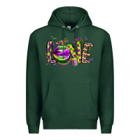 Sports Green mardi gras love lips Premium Hoodie - CowGirlArtShop