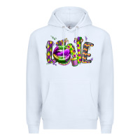 White mardi gras love lips Premium Hoodie - CowGirlArtShop
