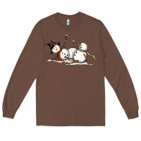 Chestnut snowman with wine Long Sleeve Tee - MaliasSmallBusiness