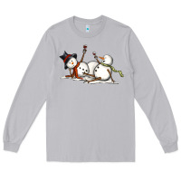 Moon Dust snowman with wine Long Sleeve Tee - MaliasSmallBusiness