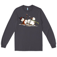 Smoke snowman with wine Long Sleeve Tee - MaliasSmallBusiness