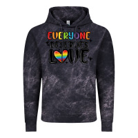 Cloud Black everyone deserves love Vintage Hoodie - MaliasSmallBusiness