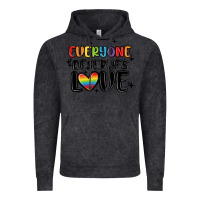 Vintage Black everyone deserves love Vintage Hoodie - MaliasSmallBusiness