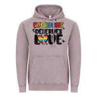 Vintage Zinc everyone deserves love Vintage Hoodie - MaliasSmallBusiness