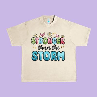 Stronger Than The Storm Urban Heavy Tee Designed By Maliassmallbusiness