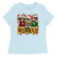 Baby Blue bus driver chrıstmas Ladies Tee - AdoDesignShop