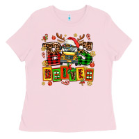 Bubblegum Pink bus driver chrıstmas Ladies Tee - AdoDesignShop