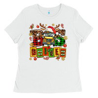 White bus driver chrıstmas Ladies Tee - AdoDesignShop