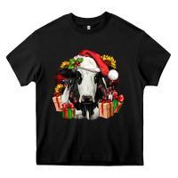 Black christmas holstein Heavy Core Tee - JahusDesignShop