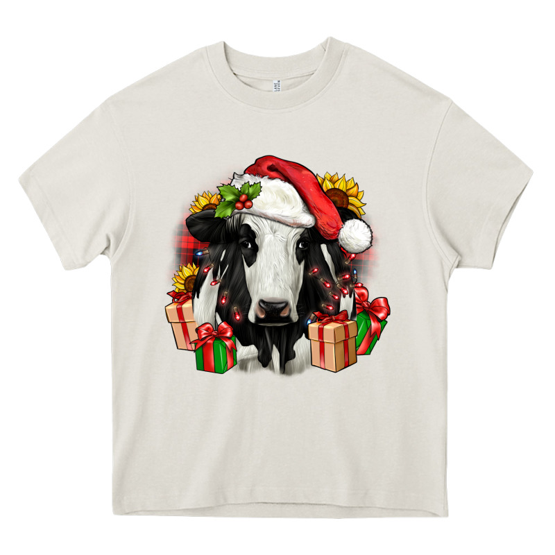 Christmas Holstein Heavy Core Tee by JahusDesignShop | Teevron