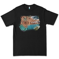 Black Leopard Wood Cowhide Pattern Mixed Western Frame Premium Tee - Bettercallsaul