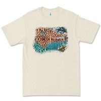 Bone Leopard Wood Cowhide Pattern Mixed Western Frame Premium Tee - Bettercallsaul