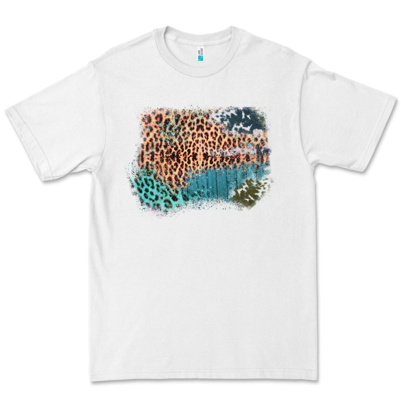 Leopard Wood Cowhide Pattern Mixed Western Frame Premium Tee by Bettercallsaul | Teevron