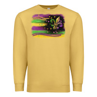 Antique Gold mardi gras flag Premium Sweatshirt - CowGirlArtShop