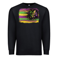 Black mardi gras flag Premium Sweatshirt - CowGirlArtShop