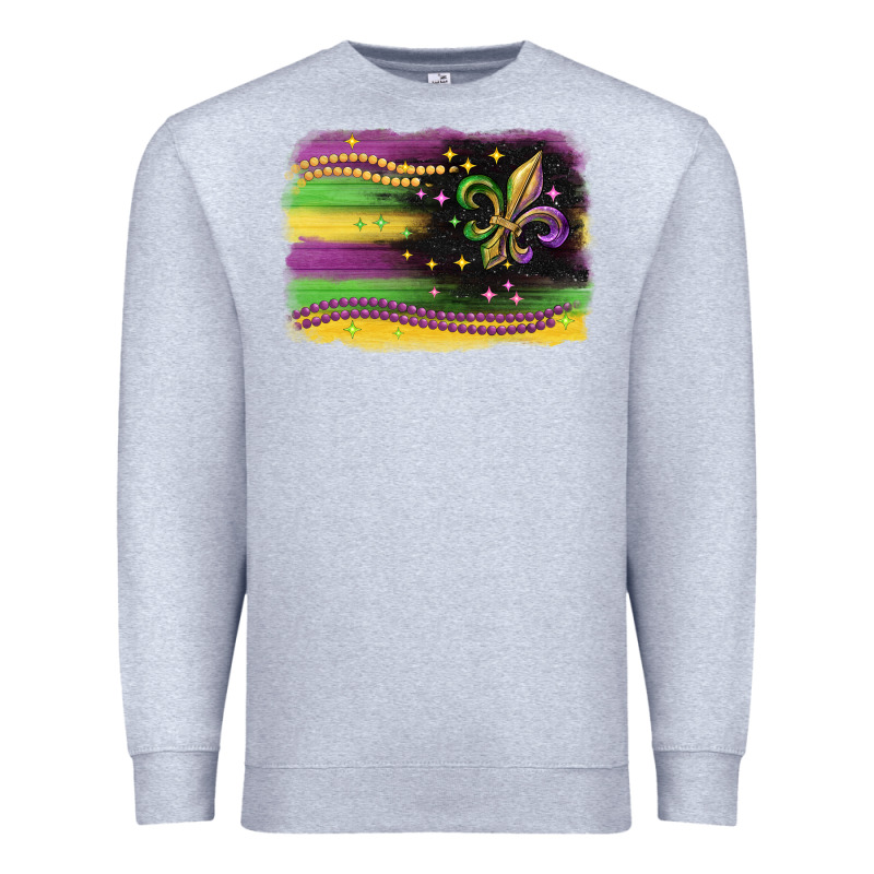 Mardi Gras Flag Premium Sweatshirt by CowGirlArtShop | Teevron