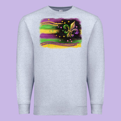 Mardi Gras Flag Premium Sweatshirt Designed By Cowgirlartshop