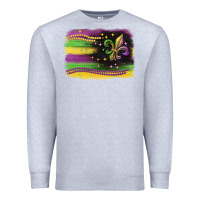 Heather Grey mardi gras flag Premium Sweatshirt - CowGirlArtShop