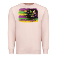Pale Pink mardi gras flag Premium Sweatshirt - CowGirlArtShop