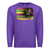 Purple mardi gras flag Premium Sweatshirt - CowGirlArtShop