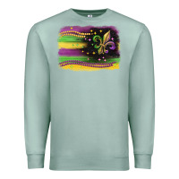 Seafoam mardi gras flag Premium Sweatshirt - CowGirlArtShop