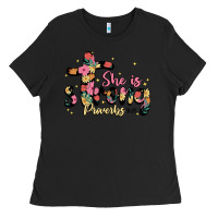 Black she is strong proverbs 31 25 Ladies Tee - JahusDesignShop