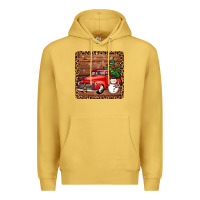Antique Gold christmas truck coaster Premium Hoodie - JahusDesignShop