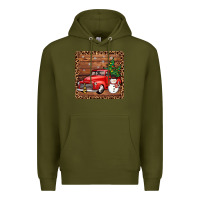 Army Green christmas truck coaster Premium Hoodie - JahusDesignShop