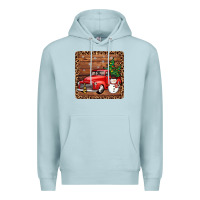 Blue Mist christmas truck coaster Premium Hoodie - JahusDesignShop
