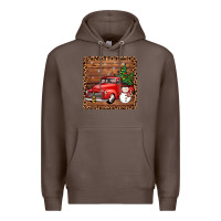 Coffee christmas truck coaster Premium Hoodie - JahusDesignShop
