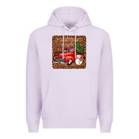 Lilac christmas truck coaster Premium Hoodie - JahusDesignShop