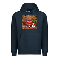 Navy christmas truck coaster Premium Hoodie - JahusDesignShop