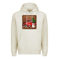 Oatmeal Heather christmas truck coaster Premium Hoodie - JahusDesignShop