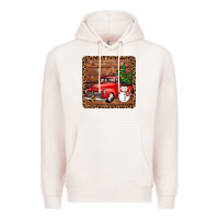 Pale Pink christmas truck coaster Premium Hoodie - JahusDesignShop