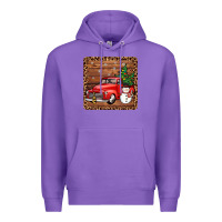 Purple christmas truck coaster Premium Hoodie - JahusDesignShop