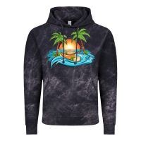 Cloud Black sunset beach scene Vintage Hoodie - MaliasSmallBusiness