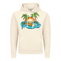 Vintage Artic sunset beach scene Vintage Hoodie - MaliasSmallBusiness