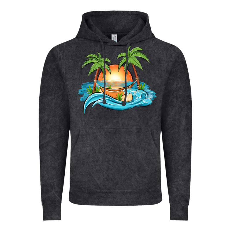 Sunset Beach Scene Vintage Hoodie by MaliasSmallBusiness | Teevron