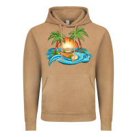 Vintage Camel sunset beach scene Vintage Hoodie - MaliasSmallBusiness