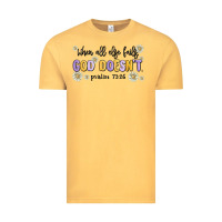 Vintage Mustard when all else fails god doesnt Vintage Tee - MaliasSmallBusiness