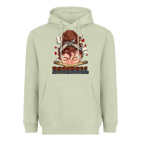 Matcha Messy bun Baseball Heavyweight Hoodie - HowdyJamesFarm
