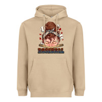 Mushroom Messy bun Baseball Heavyweight Hoodie - HowdyJamesFarm
