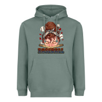 Sage Messy bun Baseball Heavyweight Hoodie - HowdyJamesFarm