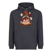 Smoke Messy bun Baseball Heavyweight Hoodie - HowdyJamesFarm
