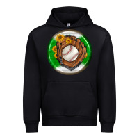 Black baseball with sunflower round earrings Urban Hoodie - BundleAndBundleShop