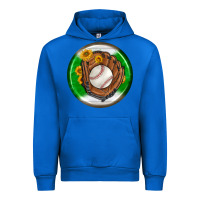 Cobalt baseball with sunflower round earrings Urban Hoodie - BundleAndBundleShop