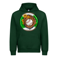Forest Green baseball with sunflower round earrings Urban Hoodie - BundleAndBundleShop